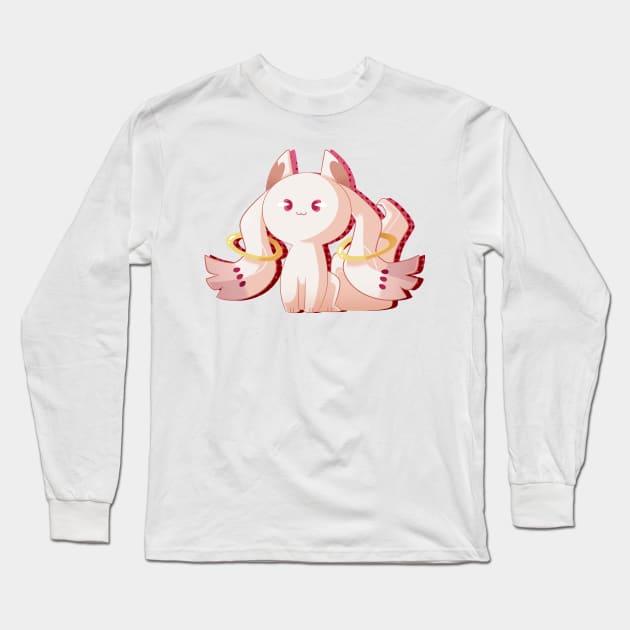 Kyubey Long Sleeve T-Shirt by scribblekisses